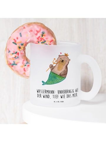 Mr. & Mrs. Panda Häferl Wassermann Astrologie mit Spruch in Transparent