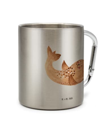 Mr. & Mrs. Panda Tasse Robbe Liegen ohne Spruch in Silber