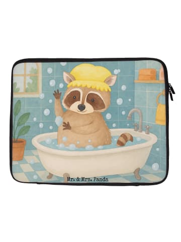 Mr. & Mrs. Panda Laptoptasche Waschbär Design ohne Spruch in Weiß