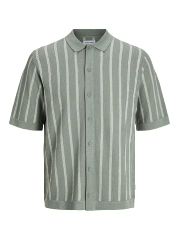 Jack & Jones Gestricktes Polo in Iceberg Green