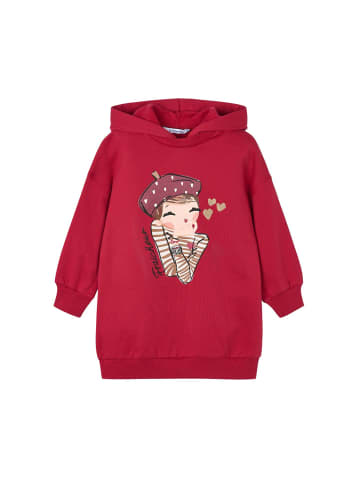 Mayoral Sweatkleid mit Kapuze in rot