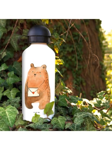 Mr. & Mrs. Panda Trinkflasche Bär Liebesbrief ohne Spruch in Weiß
