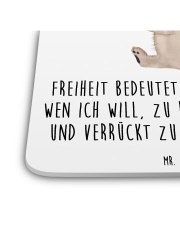 Mr. & Mrs. Panda Tischuntersetzer Bär Marienkäfer mit Spruch in Weiß