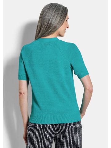 GOLDNER Damen Cardigan in Pink, Halbarm in smaragd