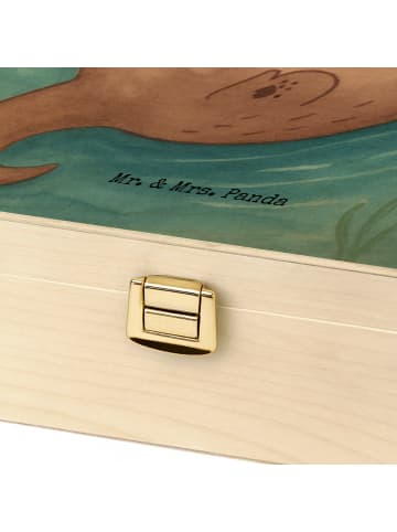 Mr. & Mrs. Panda Teebox Otter Umarmen Design ohne Spruch in Weiß