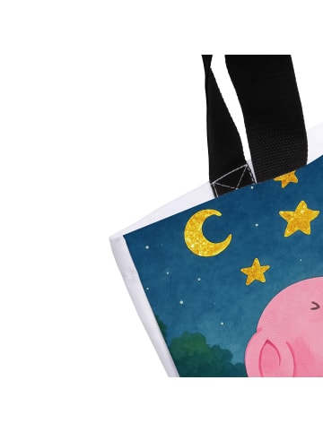 Mr. & Mrs. Panda Stofftasche Schwein Glück Design ohne Spruch in Weiß