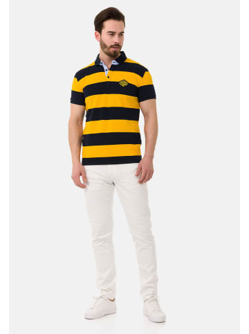 Cipo & Baxx Poloshirt in NAVYBLUE-YELLOW