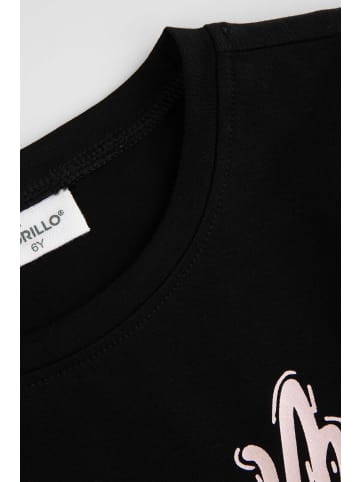 Coccodrillo T-Shirt mit kurzen Ärmeln in schwarz