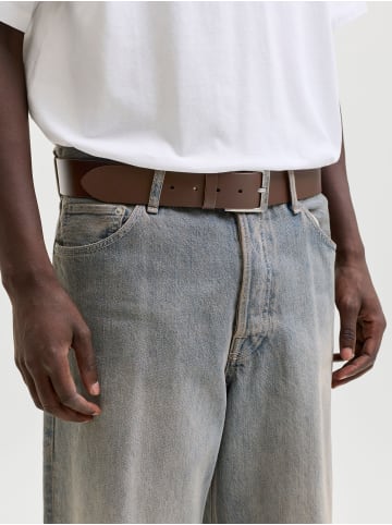 Jack & Jones Ledergürtel in Brown Stone