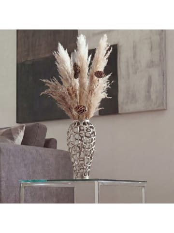 FineBuy Vase in Silber / Aluminium / 19x19x0