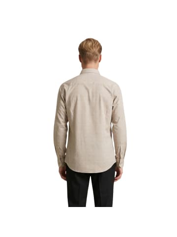 Gianni Lupo Beige Viskose Gemustertes Hemd