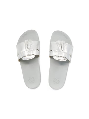 Flip Flop Sandale "pool*tassel" in silver