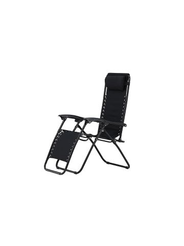 ebuy24 Liegestuhl Vulcano Schwarz 2er Set