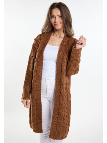 usha WHITE LABEL Damen Cardigan in Kamel