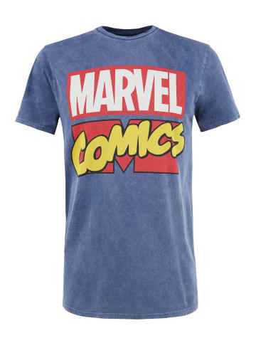 Re:Covered T-Shirt Marvel Comics Classic Retro Logo in Blau