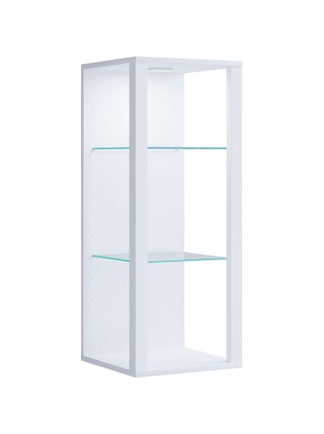 ebuy24 Vitrinenschrank GlasolMW  Weiß 35 x 35 cm