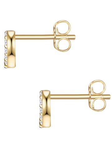 Glanzstücke München Ohrstecker Herz Sterling Silber Topas in gelbgold