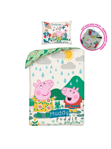 Peppa Pig Peppa Pig Bettwäsche Set aus Baumwolle Bettdeckenbezug 140 × 200 in Mehrfarbig