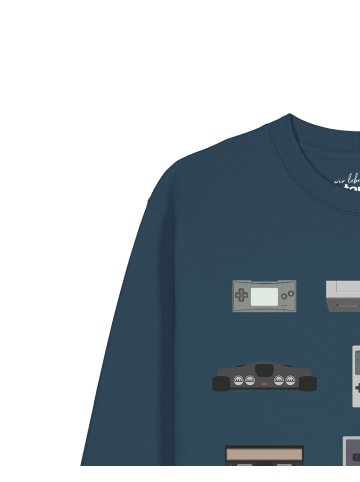 wat? Apparel Sweatshirt Videogames in Petrol