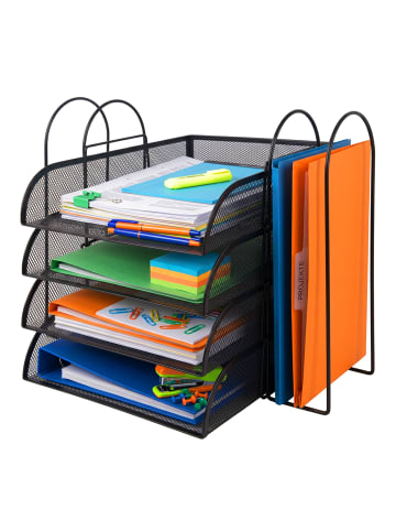 relaxdays Briefablage in Schwarz - (B)40,5 x (H)33 x (T)33,5 cm