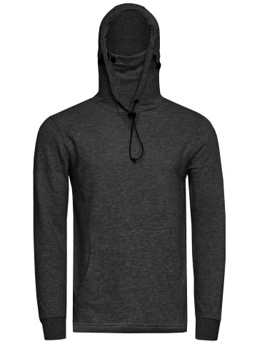 Rusty Neal Kapuzen-Sweatshirt mit Gesichtsbedeckung in Anthrazit