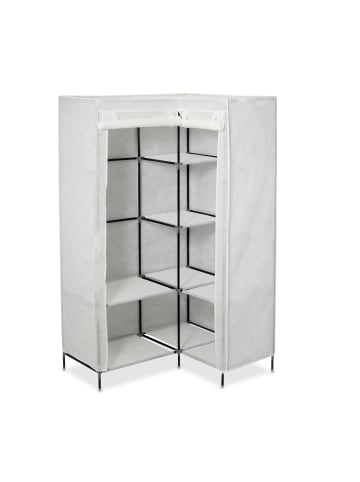 relaxdays 2x Eckkleiderschrank in Weiß - (B)100 x (H)169 x (T)83 cm