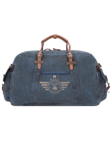 Greenburry Vintage Aviator Weekender Reisetasche 65 cm in blue
