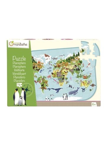 Clairefontaine Puzzle, Weltkarte 27x5,5x18,5cm (Kinderpuzzle)