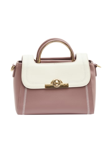 Usha Handtasche in Rosa Wollweiss