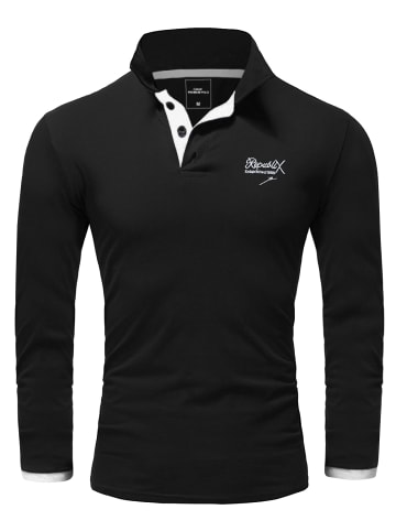 REPUBLIX Poloshirt OWEN in Schwarz/Weiß