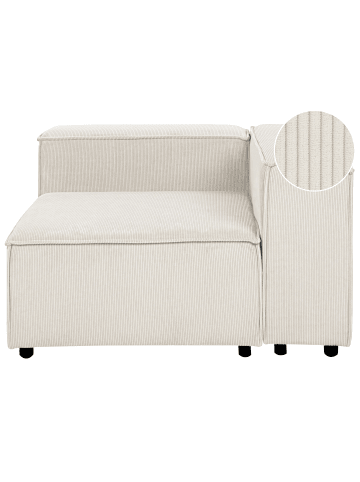 Beliani Sofaelement ARDAL in Weiß/Schwarz - (W) 120 x (H) 68 x (L) 120 cm