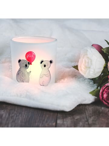 Mr. & Mrs. Panda Glas Windlicht Koala Luftballon ohne Spruch in Transparent
