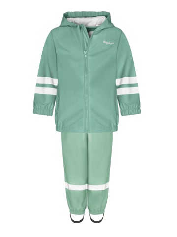 Playshoes Regen-Set Latzhose Basic in grün