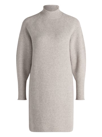 Zero  Strickkleid mit Stehkragen in Beige Melange