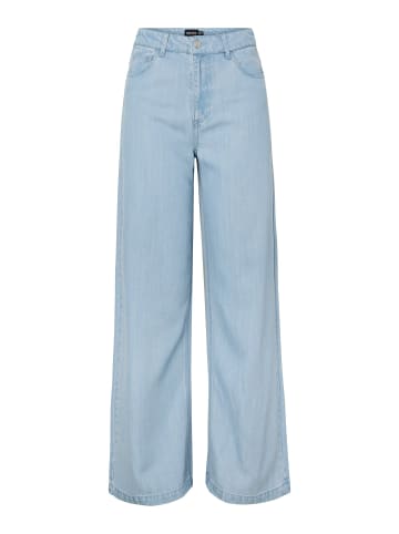 Pieces Wide Fit Jeans in Light Blue Denim