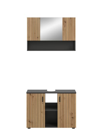 ebuy24 Badmöbelset Mone Eiche 80 x 30 cm