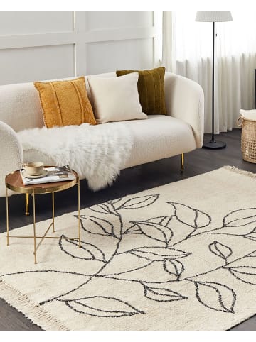 Beliani Kurzflor SAZLI in Beige/Schwarz - (W) 160 x (H) 1.3 x (L) 230 cm