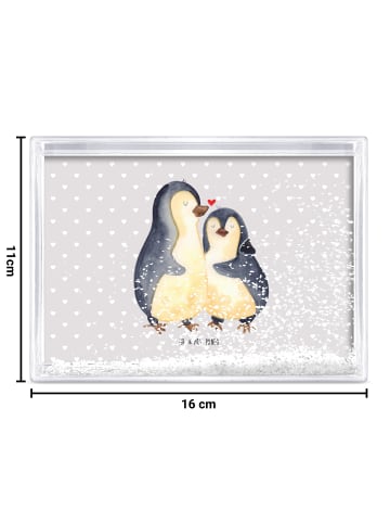 Mr. & Mrs. Panda Schneerahmen Pinguine Einschlafen ohne Spruch in Grau Pastell