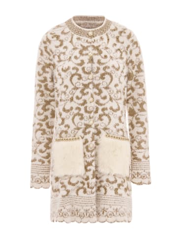 faina Damen Strickjacke in Wollweiss Goid