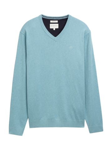 Tom Tailor Pullover in hellblau-meliert