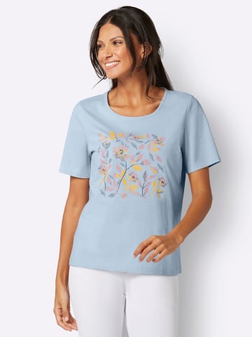 Sieh an! Kurzarmshirt in hellblau-rosenquarz