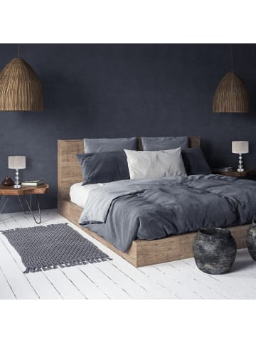 relaxdays 2 x Nachttischlampe in Grau/ Silber - (H)53 x Ø 29,5 cm