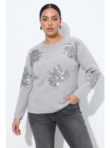 Ulla Popken Pullover in mittel grau melange