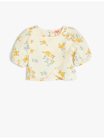 KOTON Bluse in Gelb Gemustert