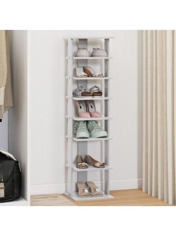 COSTWAY Schuhregal in Grau