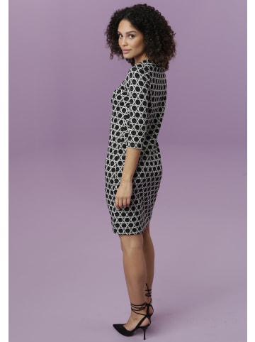 Aniston SELECTED Jerseykleid in schwarz-offwhite