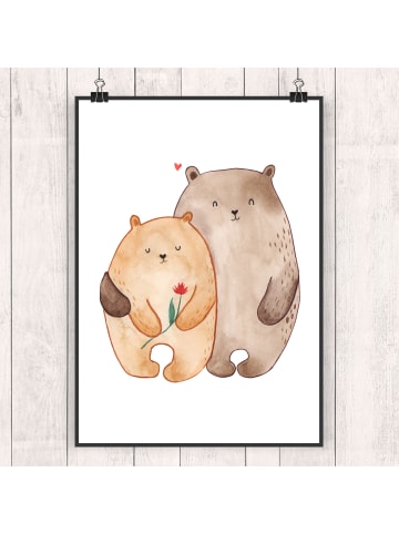 Mr. & Mrs. Panda Bild Bären Liebe ohne Spruch in Weiß