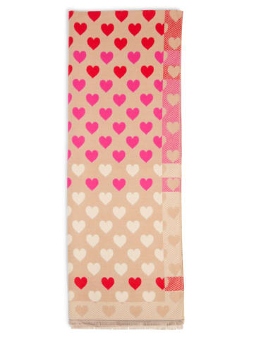 Marie Lund Schal in melange rot - 0001