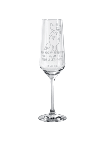 Mr. & Mrs. Panda Sektflöte Fuchs Lord mit Spruch in Transparent