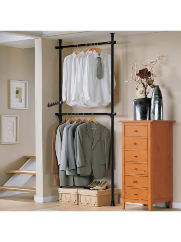 SoBuy Kleiderständer in Schwarz - (B)112 x (H)278 x (T)11cm